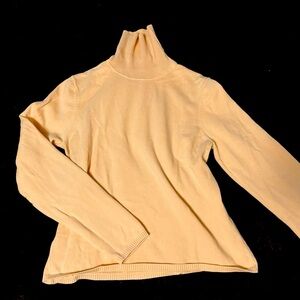 Talbots Petite Gold Turtleneck Sweater
